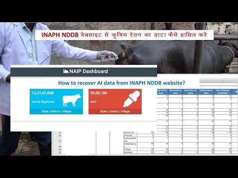 INAPH NDDB वेबसाइट से क्रुत्रिम रेतन का डाटा हासिल करे । Recover AI data from INAPH NDDB website?