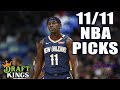 DRAFTKINGS & YAHOO NBA PICKS | MONDAY 11/11/19 | NBA DFS PICKS