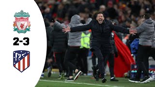 Diego Simeone reactions at the GOALS (Liverpool 2 - 3 Atlético Madrid)