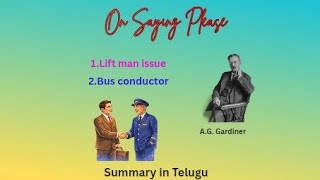On Saying Please By A.g. Gardiner Summary In Telugu Ap Semester 2 English