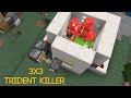 tridentkiller #minecraft #bedrock 3x3 TRIDENT KILLER , bedrock edition TUTORIAL