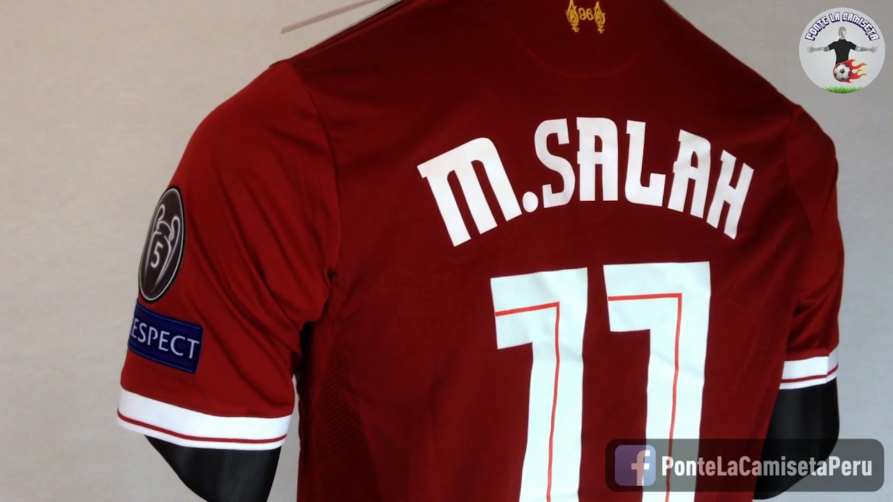 Camiseta Liverpool Local 2017/2018 Mohamed Salah - Ponte La Camiseta -  YouTube