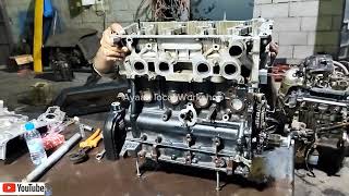 Toyota 2tr engine head fitting gasket install.