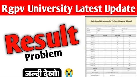 Rgpv 1st & 2nd semester result problem😭 // jaldi dekho
