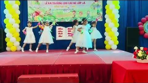 Bảy sắc cầu vòng - Hoàng Hoài An múa cùng các bạn lớp Chồi 3 - Hiếu Trung - Hoai An Famil