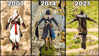 Jumping From the HIGHEST VIEWPOINTS in Assassin's Creed GAME Series including ALL DLC's (2007-2021)
