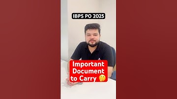 Important Document to Carry in IBPS PO Exam 🤔