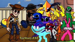 FNF ToyStory.EXE Vs 2D Rainbow Friends Chapter 2 | Woody.EXE My New Plaything - Friday Night Funkin'