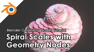 Spiral Scales Animation with Geometry Nodes in Blender