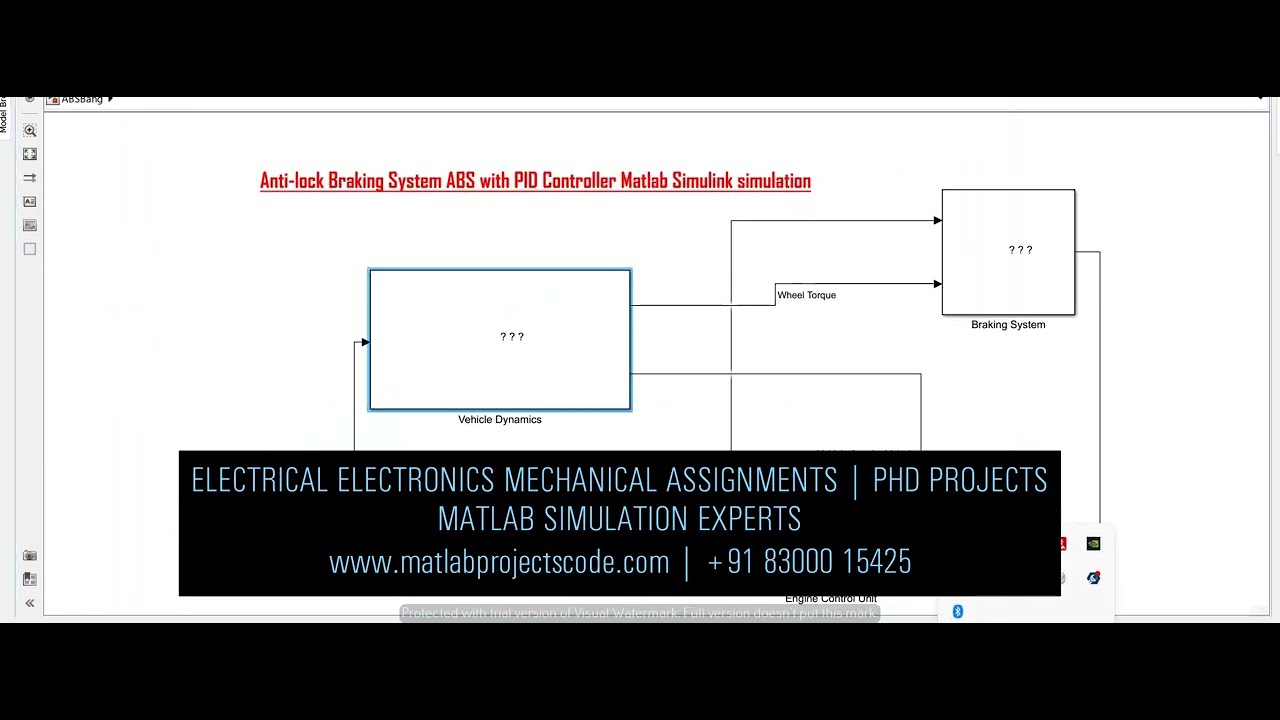 Anti lock Braking System ABS with PID Controller Matlab Simulink ...