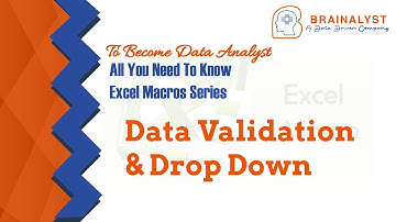 Data Validation Drop Down - Macros | Excel Macros | Excel VBA Macros | VBA Macros | Excel Automation