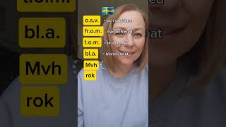 Vanliga svenska förkortningar