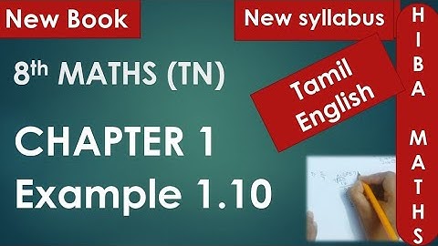 8th maths chapter 1 example 1.10 tn samacheer hiba maths
