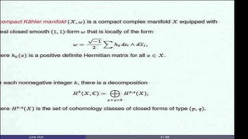 Hard Lefschetz Theorem and Hodge-Riemann Relations for Combinatorial Geometries - June Huh