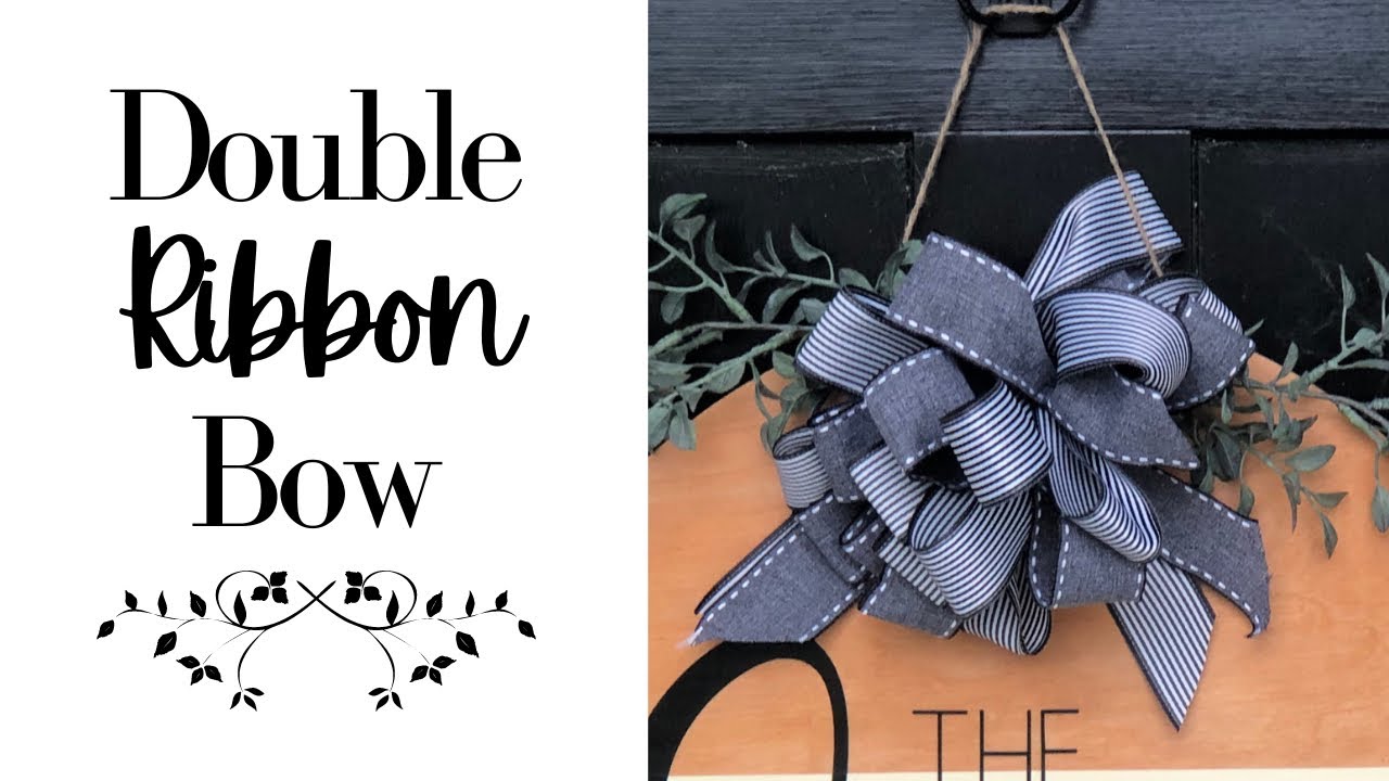 How to Make a Double Ribbon Bow - YouTube