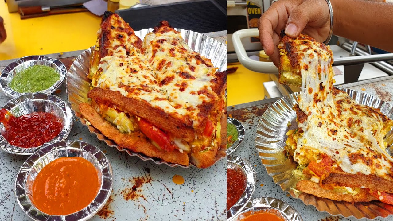 Cheese Blast Grill Sandwich: Bombay Special Sandwich Pizza Corner | Surat City | Indian Street Food | Tasty Street Food