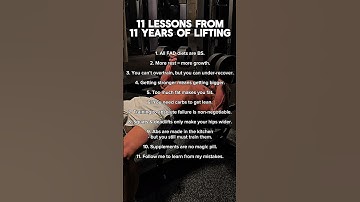 11 Lessons From 11 Years Of Lifting! Follow @lars.langen to learn the lessons without the scars!