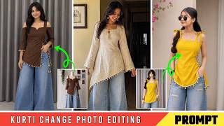 Trending Kurti AI Photo Editing Prompt | How to Change Outfit Using ChatGPT Ai