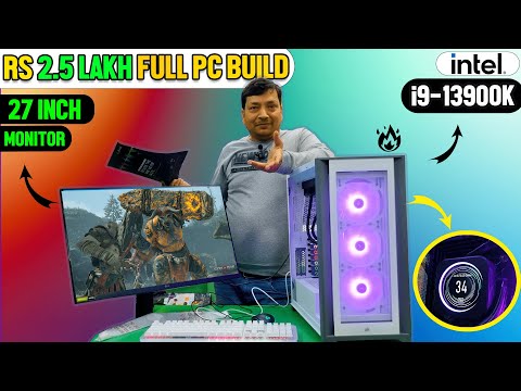 2.5 Lakh Full PC Build For 3D Work | i9-13900K | With 27 Inch Monitor LG | PC Setup India