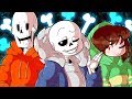 O GRANDE DESAFIO DE UNDERTALE! SANS, PAPYRUS E CHARA! BAD TIME TRIO!