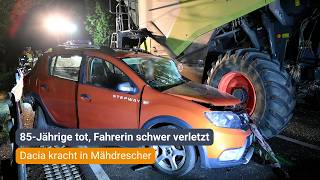 07/26/25 Sontra B400 Fatal accident: Car collides head-on with combine harvester ONVideo