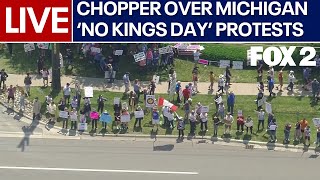 ''No Kings Day' protesters gather in Michigan