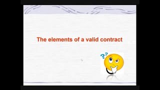 Elements of Contract