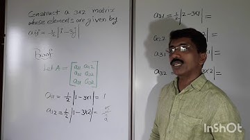 Class 12  Matrices - 10  : How to  construct a matrix?