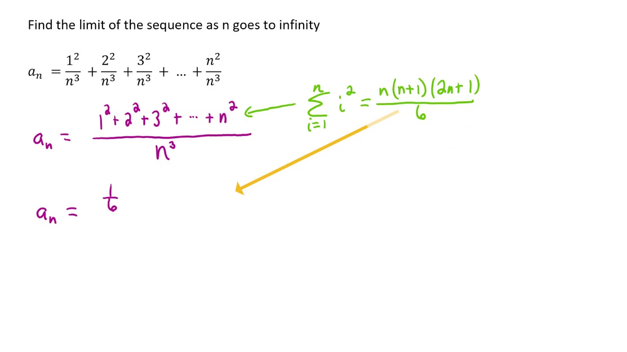 Find The Limit Of 1 N 3 2 2 N 3 3 2 N 3 N 2 N 3 As N Goes To Infinity Sequences 2 Youtube