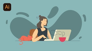 Flat Character Illustration #2 | Adobe Illustrator