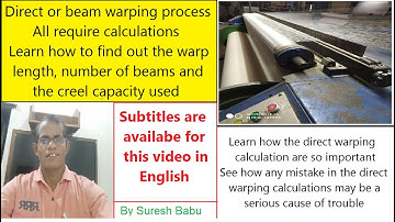 Direct warping calculations  l Textile adviser