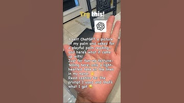ChatGPT read my palm and said I am creative 😅 #ChatGPT