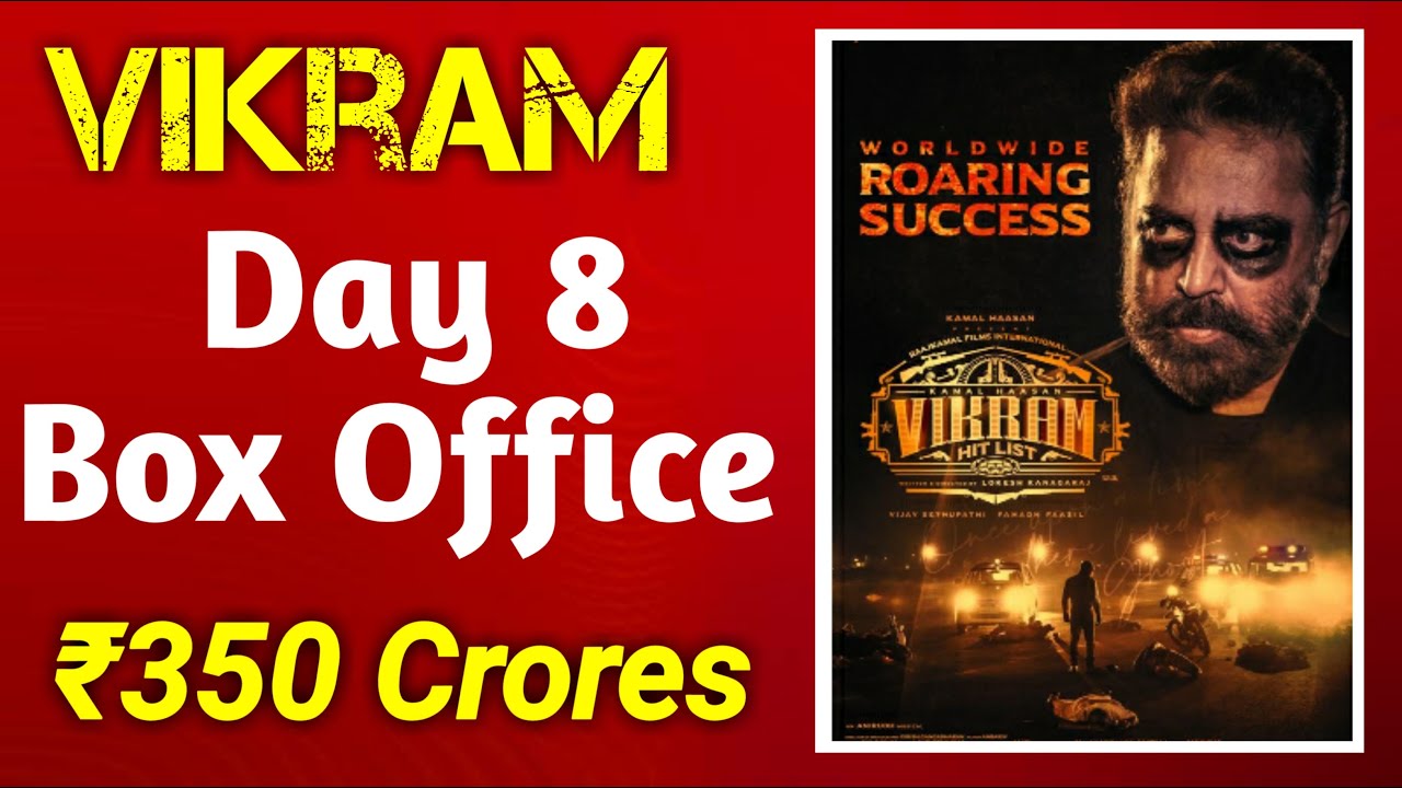 Vikram Day 8 Box Office Collection | Vikram World Wide Box Office | Vikram Box Office | Kamal Haasan