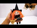 ÇORAPTAN MİNYATÜR TATLI CADI YAPIMI-MINIATURE SWEET WITCH MAKING FOR SOCKS-GERİDÖNÜŞÜM-DIY HALLOWEEN