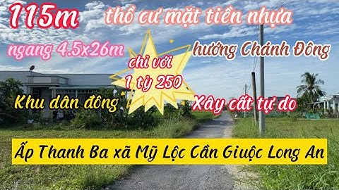 ❤️ 115m thổ cư mặt đường nhựa Năm Ngói 4.5x26m chỉ với 1 tỷ 250