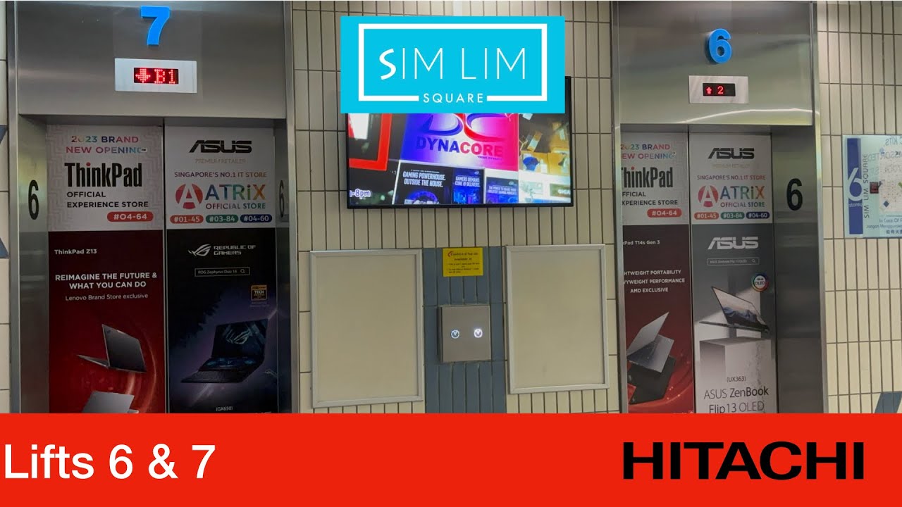 Sim Lim Square || Hitachi Elevator (Lifts 6 & 7)