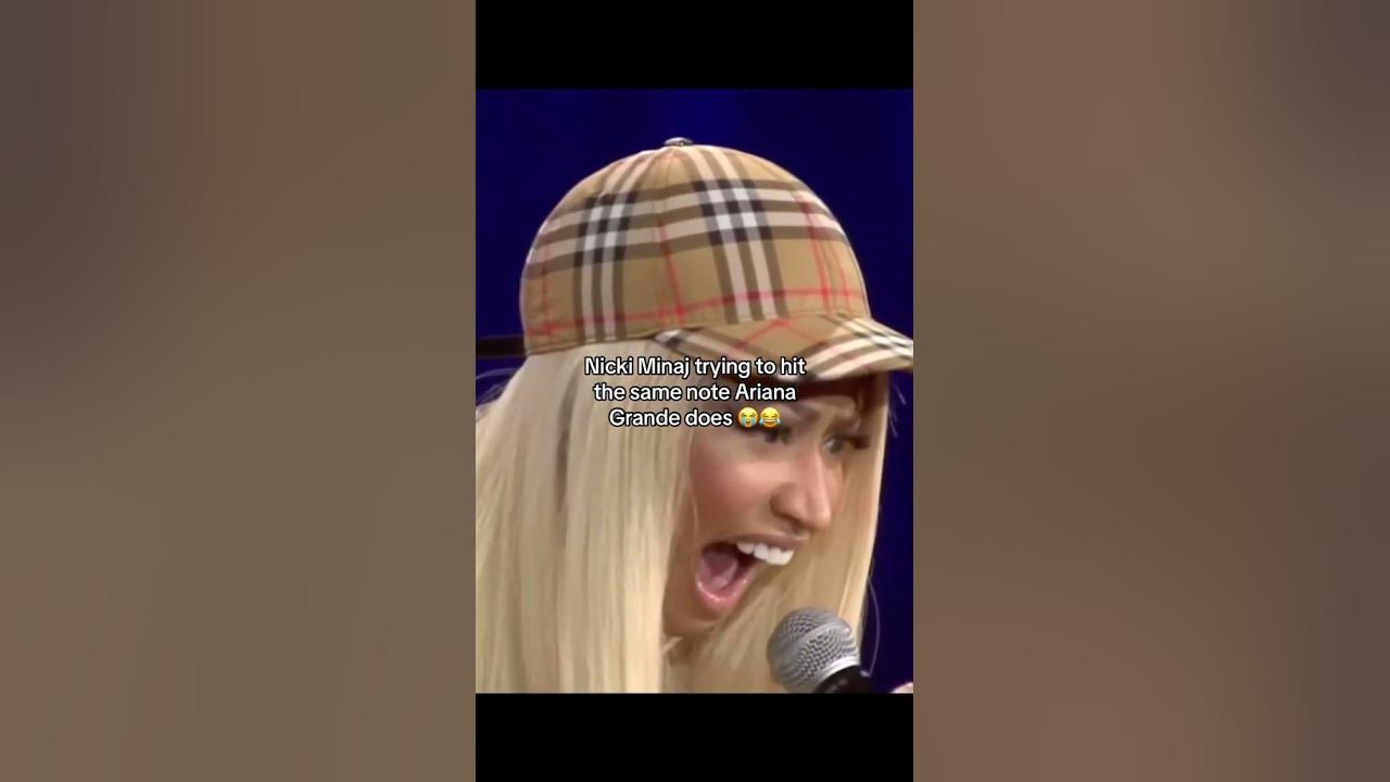 Nicki Minaj trying to hit the same note Ariana Grande does #shorts #arianagrande  #nickiminaj