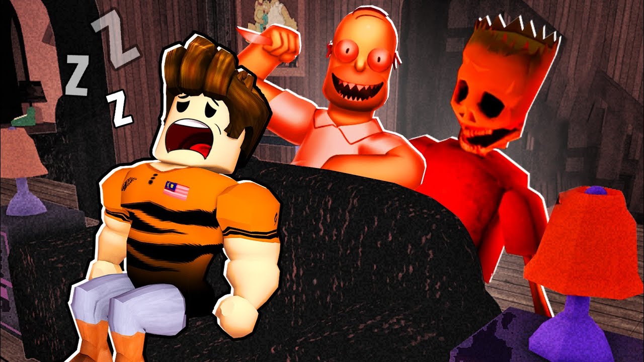 Seram Kena Ganggu Dengan Hantu Keluarga Simpsons 😱👹😱┃Simpsons Roblox Malaysia
