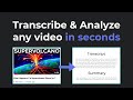 Transcribe  analyze any in seconds with assemblyais playground