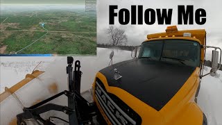 Follow Me PLOWING SNOW~ Fly Over View~COMPILATION