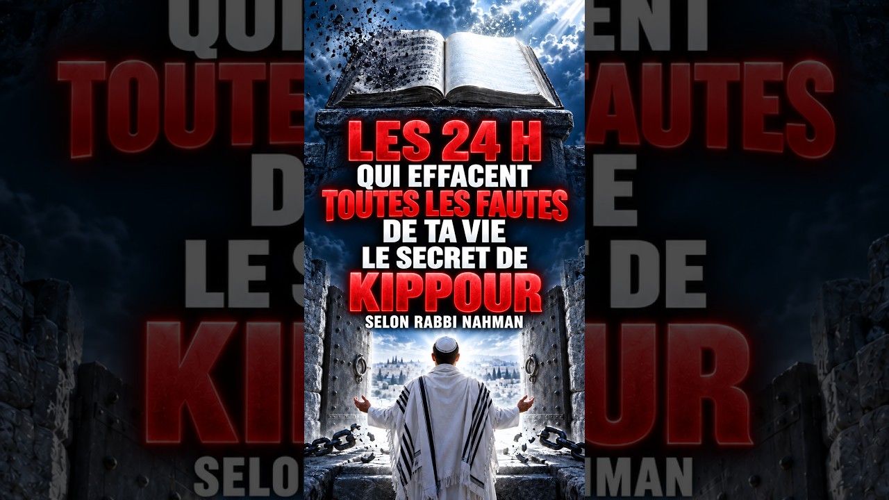#Kippour Les 24H qui effacent toutes les fautes de ta vieLe secret de Kippour Selon Rabbi Nahman