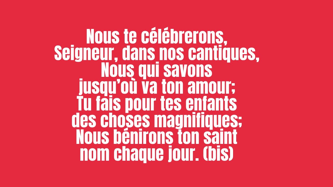 Oui Je Veux Te B nir Voix Hymnes Et Louanges 46 YouTube Oui je veux te b nir voix hymnes et louanges 46 youtube