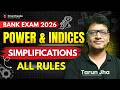 Power and Indices Complete Concept | Foundation of Simplification | Bank Exams 2026 by Tarun Jha