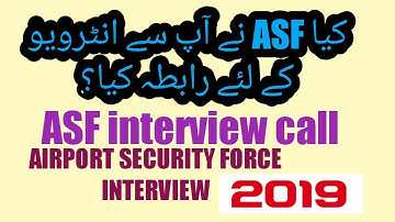ASF interview call 2019 - ASF interview update 2019 - airport security force interview ASF jobs