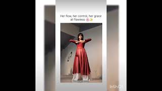 her flow, control of boby is just 🎀💐🌸😊🌷#asthetic