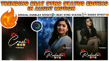 New Beat Sync Status Editing In Alight Motion II New Glass Partical Overlay Effect II Tech PB
