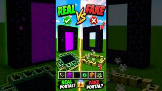 REAL vs FAKE Minecraft Portals 😱 99% Players Get This WRONG!