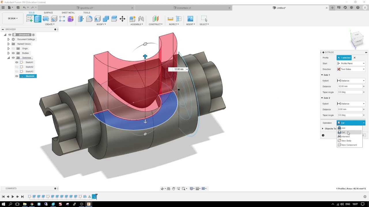 Рисую детальку для наушников Shure SRH 750DJ в FUSION360