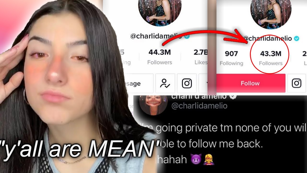 Charli D'Amelio responds to losing nearly 1 million TIkTok followers ...