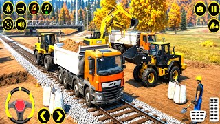 JCB Game City Construction 2026: Real 😱🔥🚧 Train Track Railway Build Mission - android gameplay screenshot 1